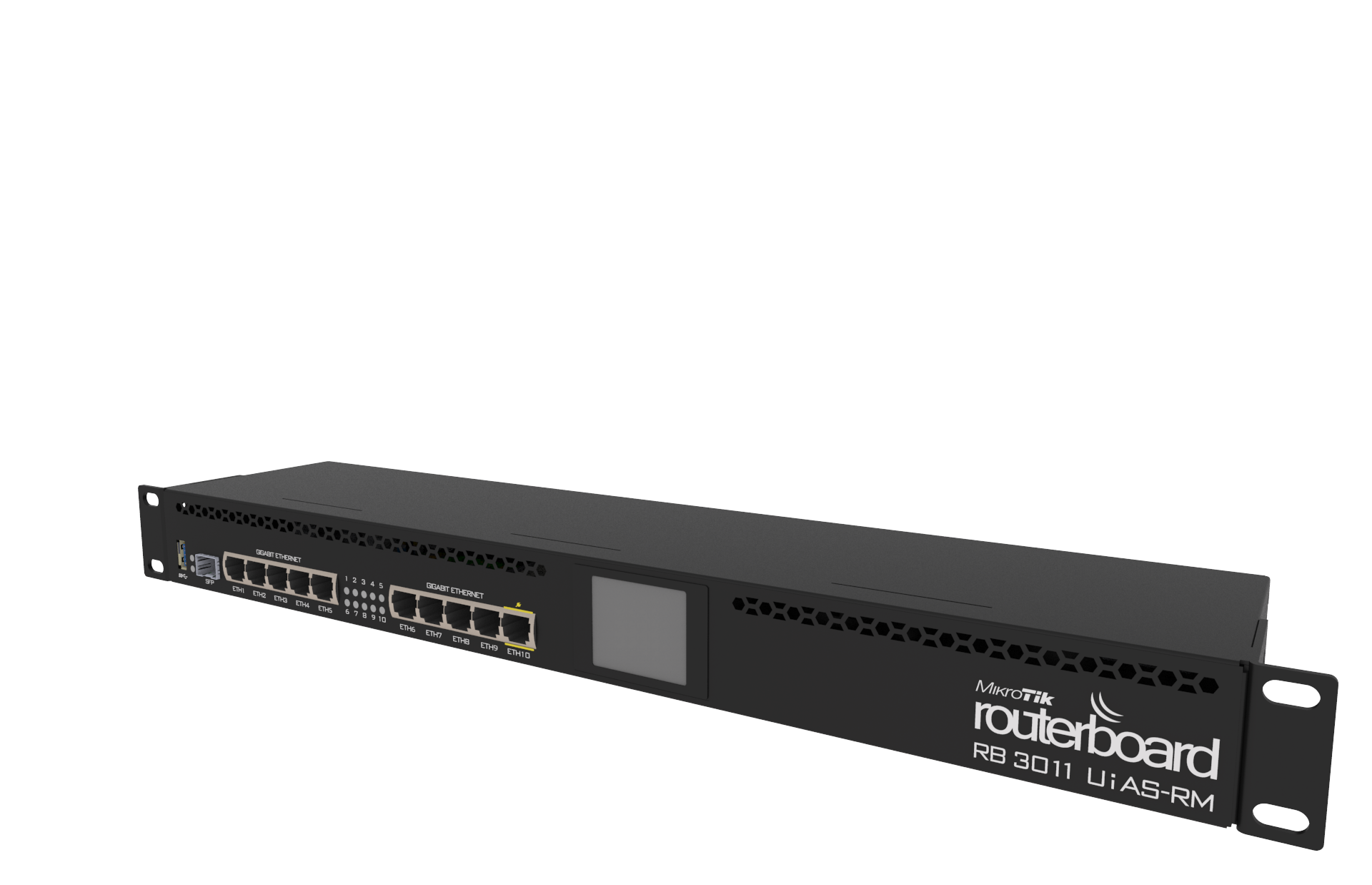 Router Mikrotik RB3011UiAS-RM, Routerboard 10 Puertos Eth Gb, 1GB RAM, Licencia Nivel 5
