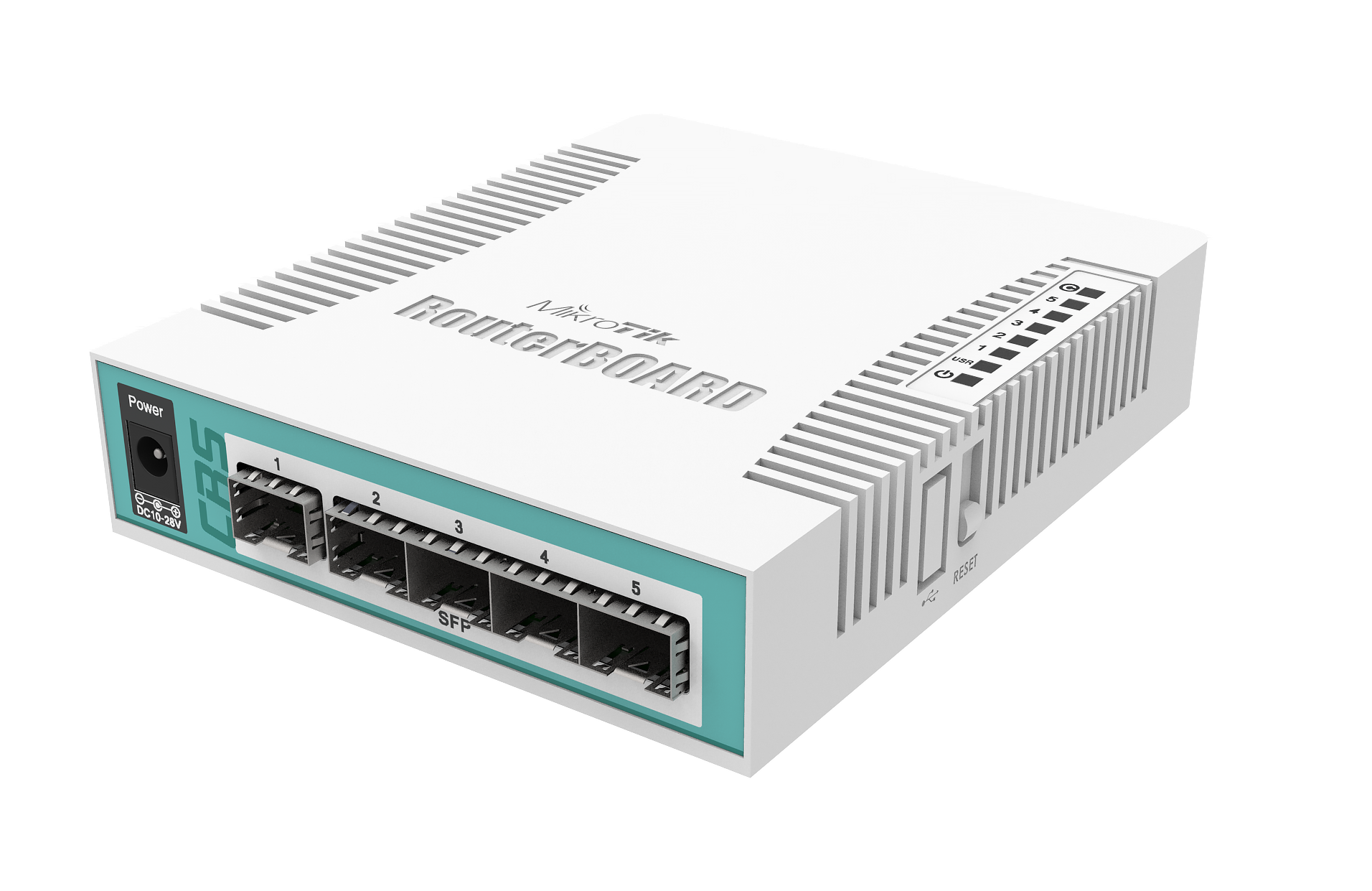 Router Mikrotik CRS106-1C-5S, Cloud Router Switch, 5 Puertos SFP, RouterOS, Licencia Nivel 5