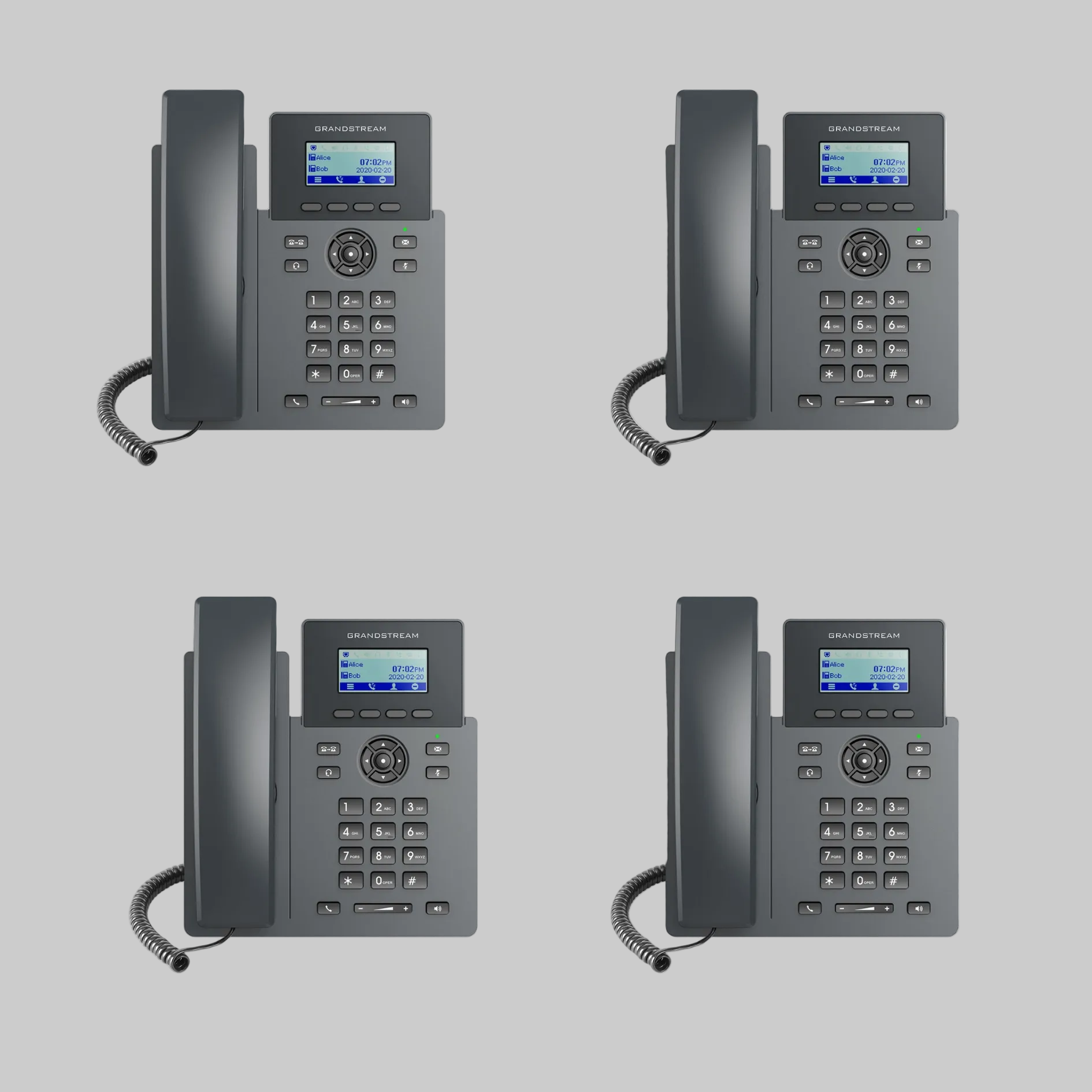 Paquete 4 Teléfonos IP Grandstream GRP2601 2 SIP 2 líneas