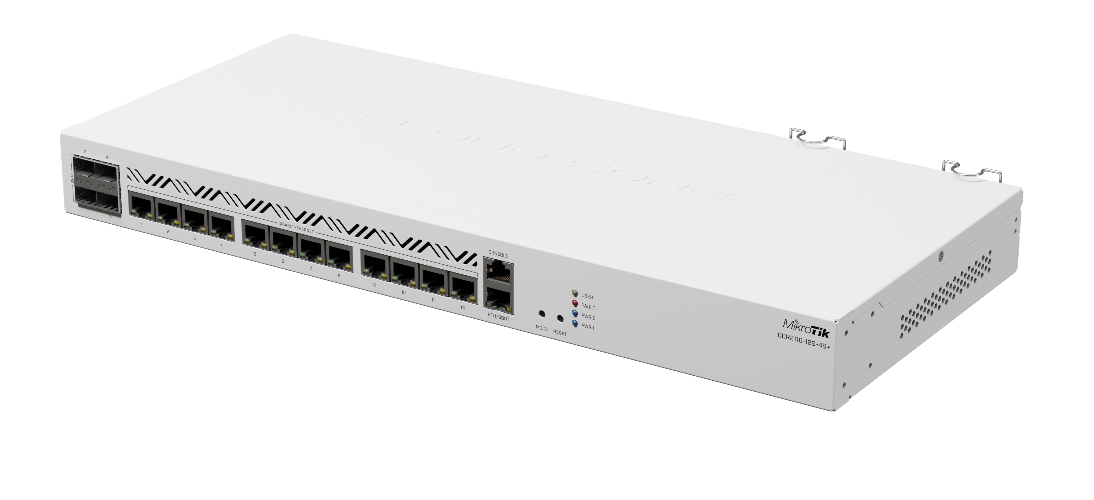 Router Mikrotik CCR2116-12G-4S+, 16 nucleos 2Ghz 16GB RAM 13 Eth Gb 4 SFP+