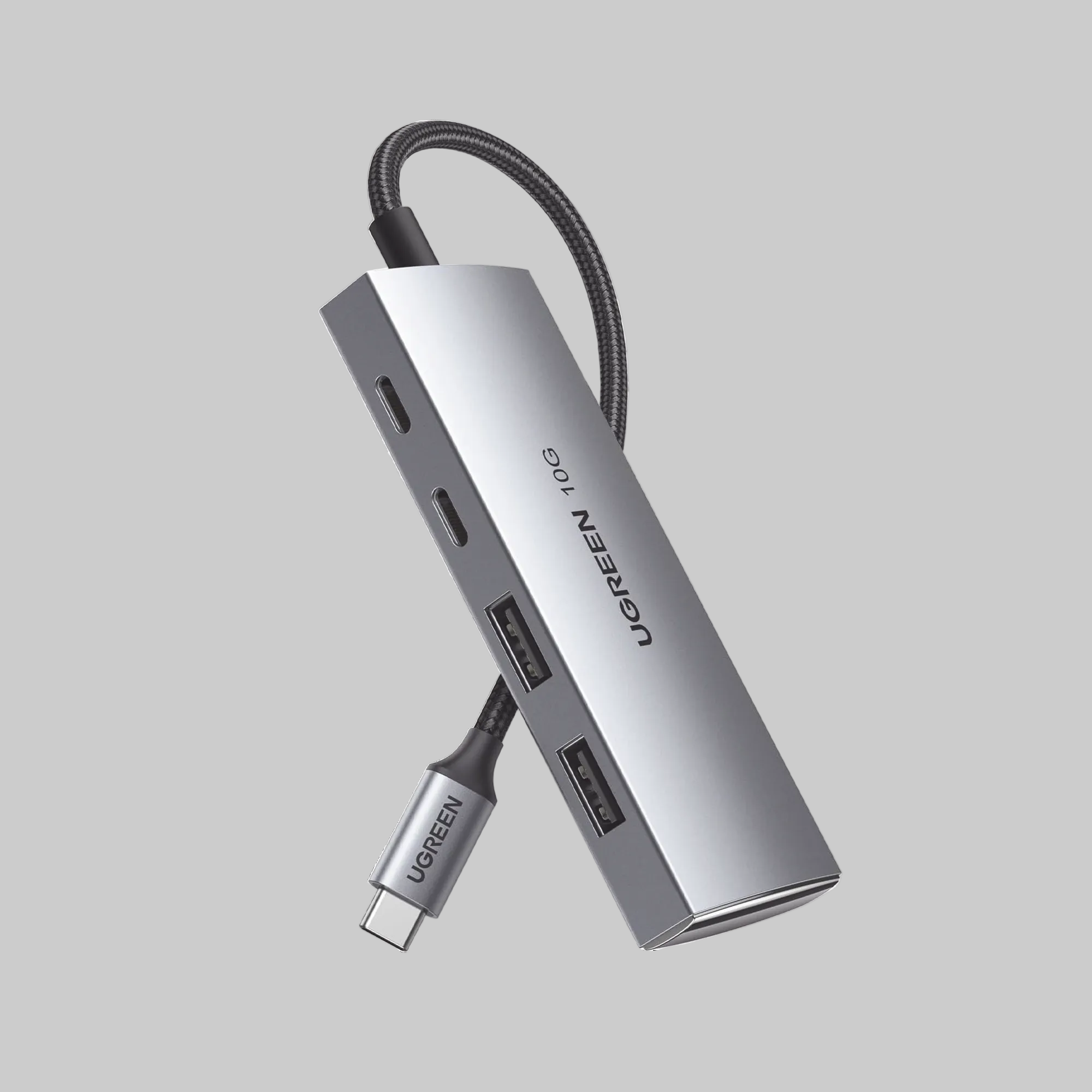 HUB USB-C 3.2 Ugreen 4 en 1 aluminio 10Gbps 2 USB-C 2 USB-A