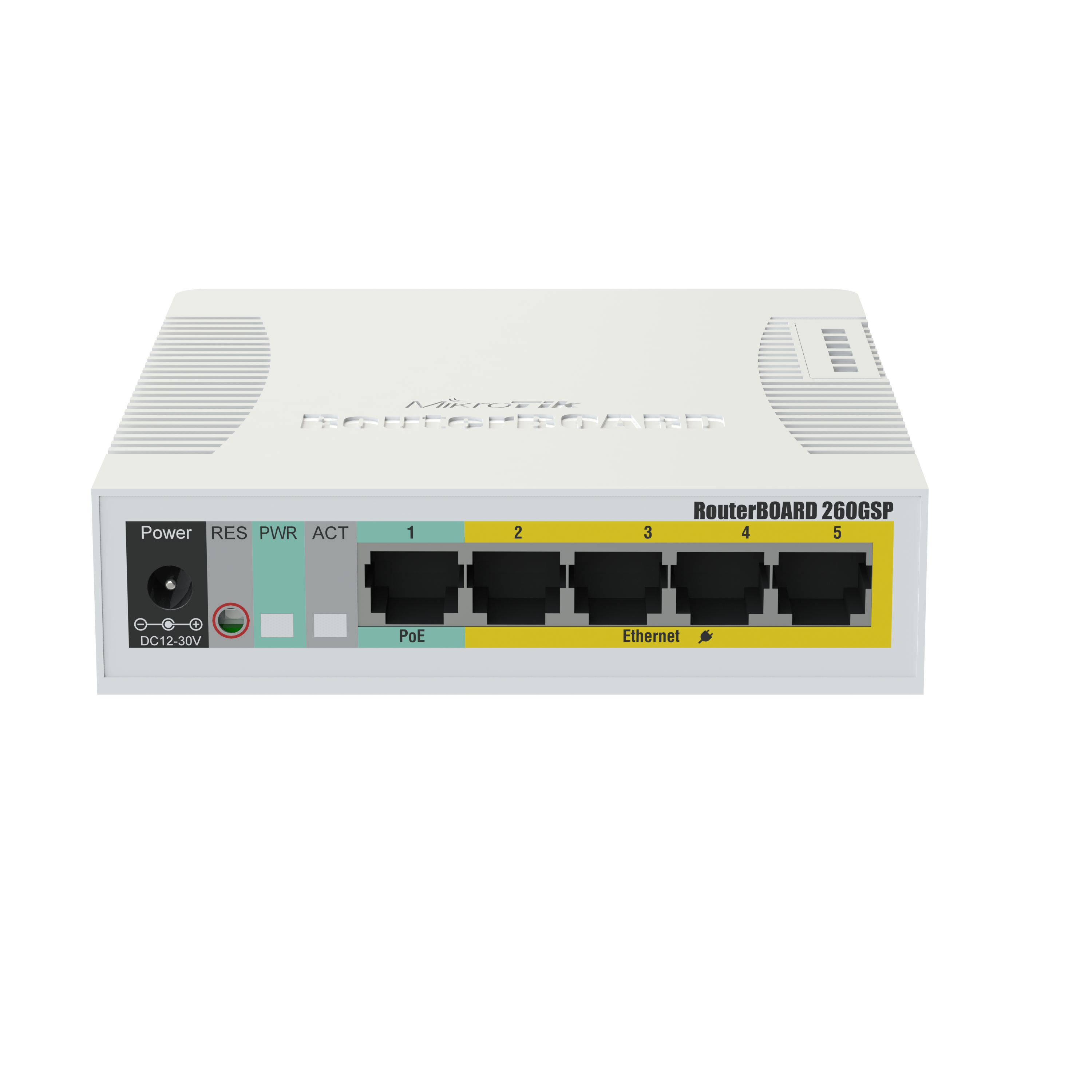Switch Mikrotik CSS106-1G-4P-1S, RB260GSP, 5 puertos Gigabit Ethernet, Salida PoE pasivo