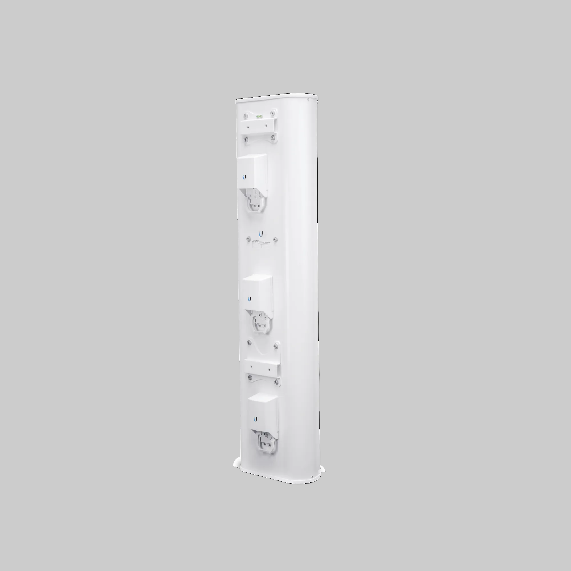 Antena Ubiquiti 5GHz blindada lateral con soporte metálico para instalación exterior en redes de alta densidad