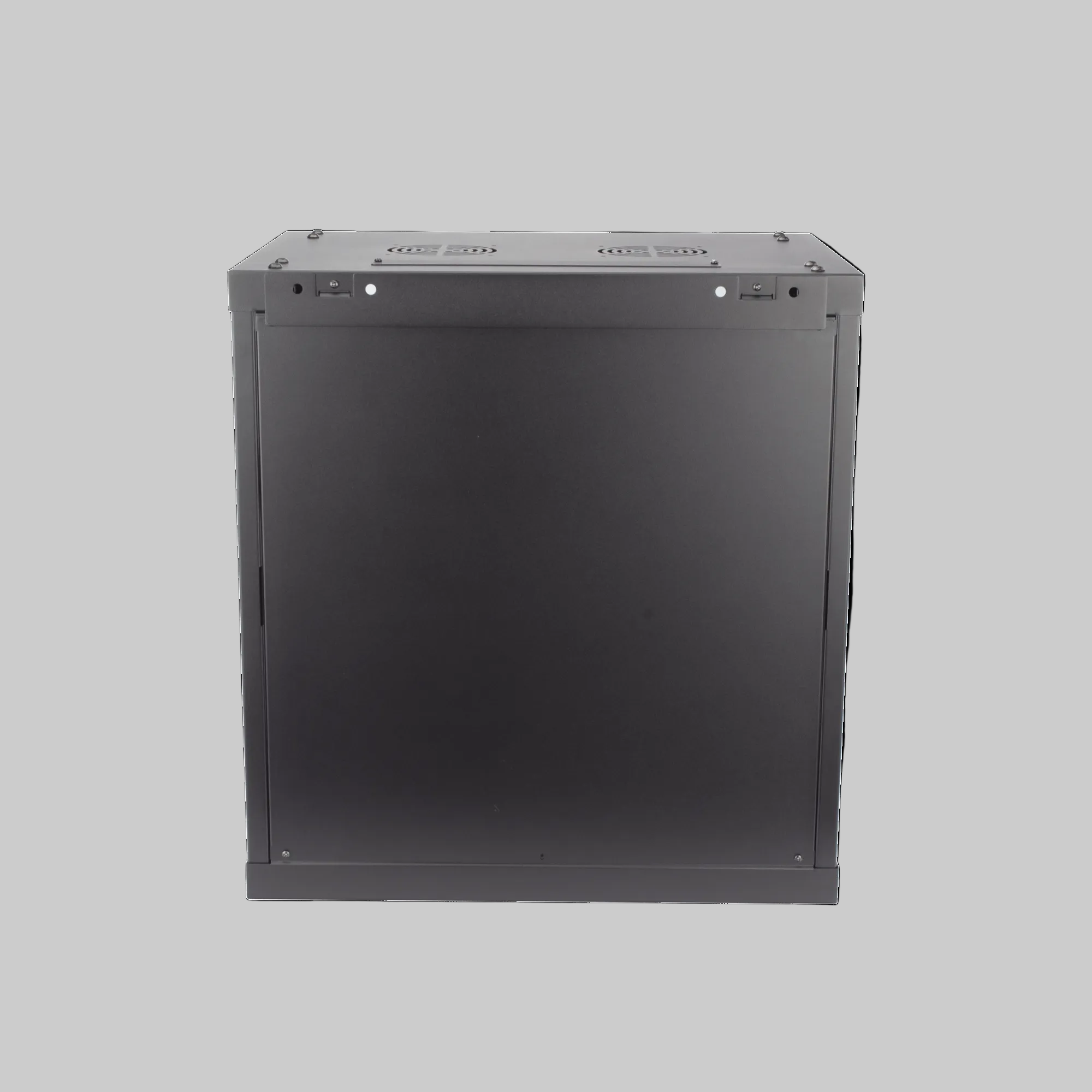 gabinete hikvision acero con puerta segura con llave y acabado negro resistente para proteger equipos de red y cámaras