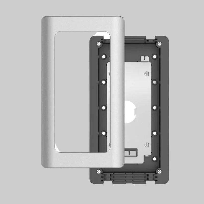 Kit empotrable Grandstream GDS37X0 metálico para montaje en pared de videoportero IP con acabado negro