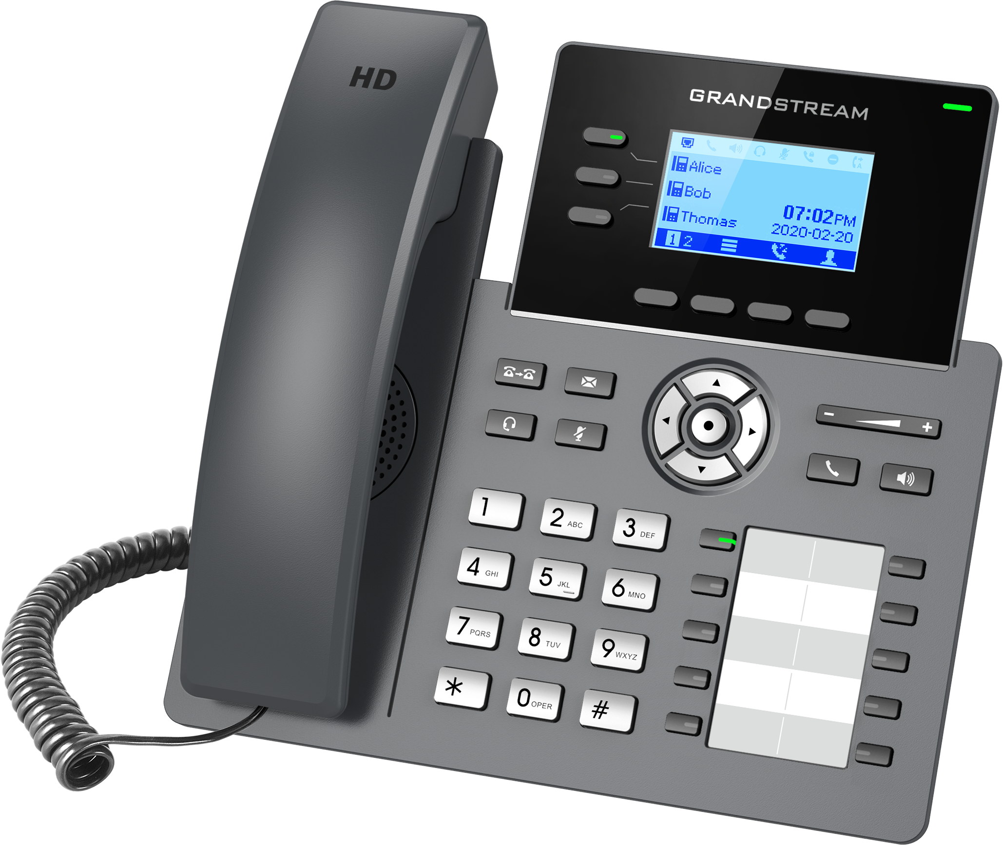 Teléfono IP Grandstream GRP2604, 6 cuentas SIP, 3 Líneas, Incluye adaptador de corriente