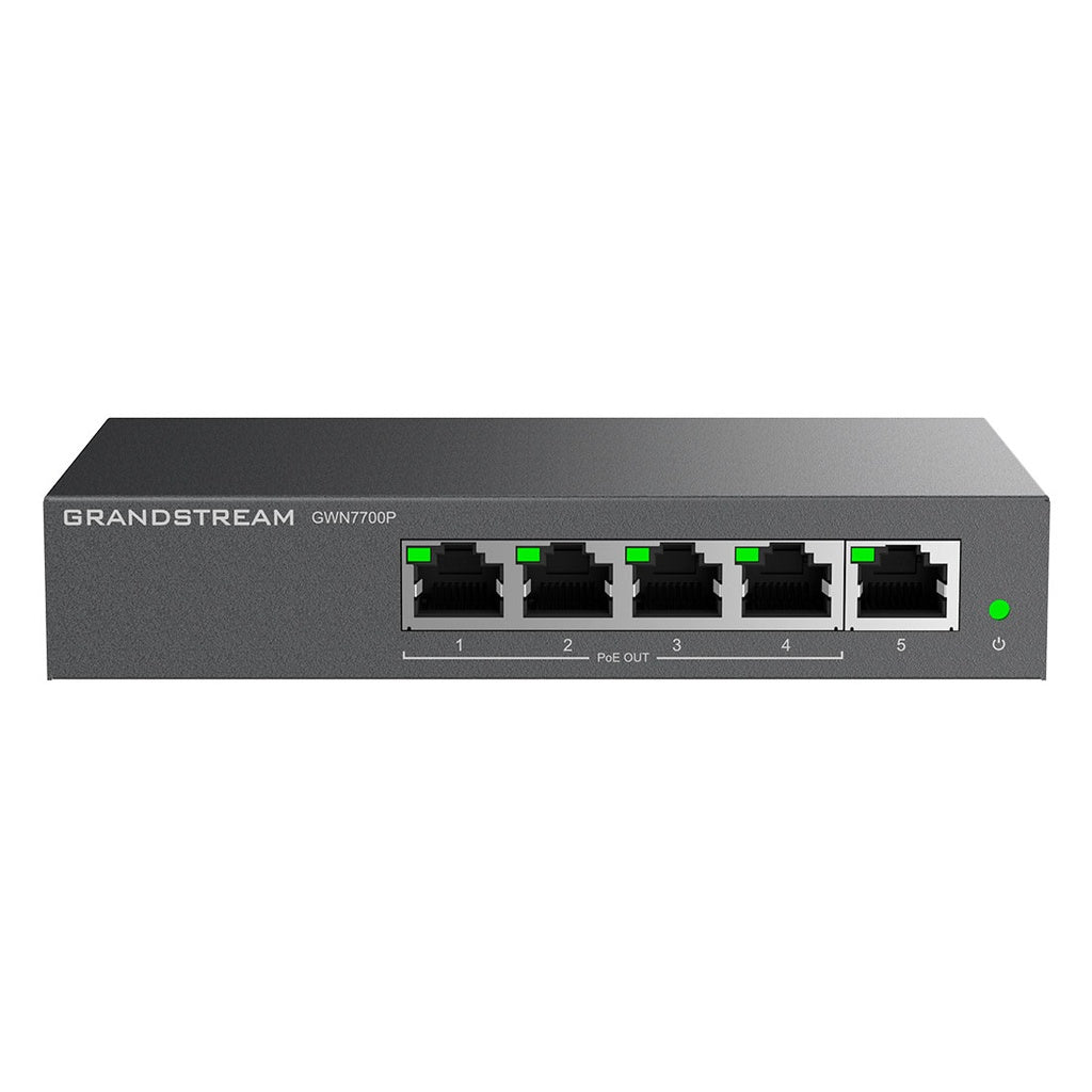 Switch PoE Grandstream GWN7700P, No Administrable, GigaEth, 4 Puertos Poe