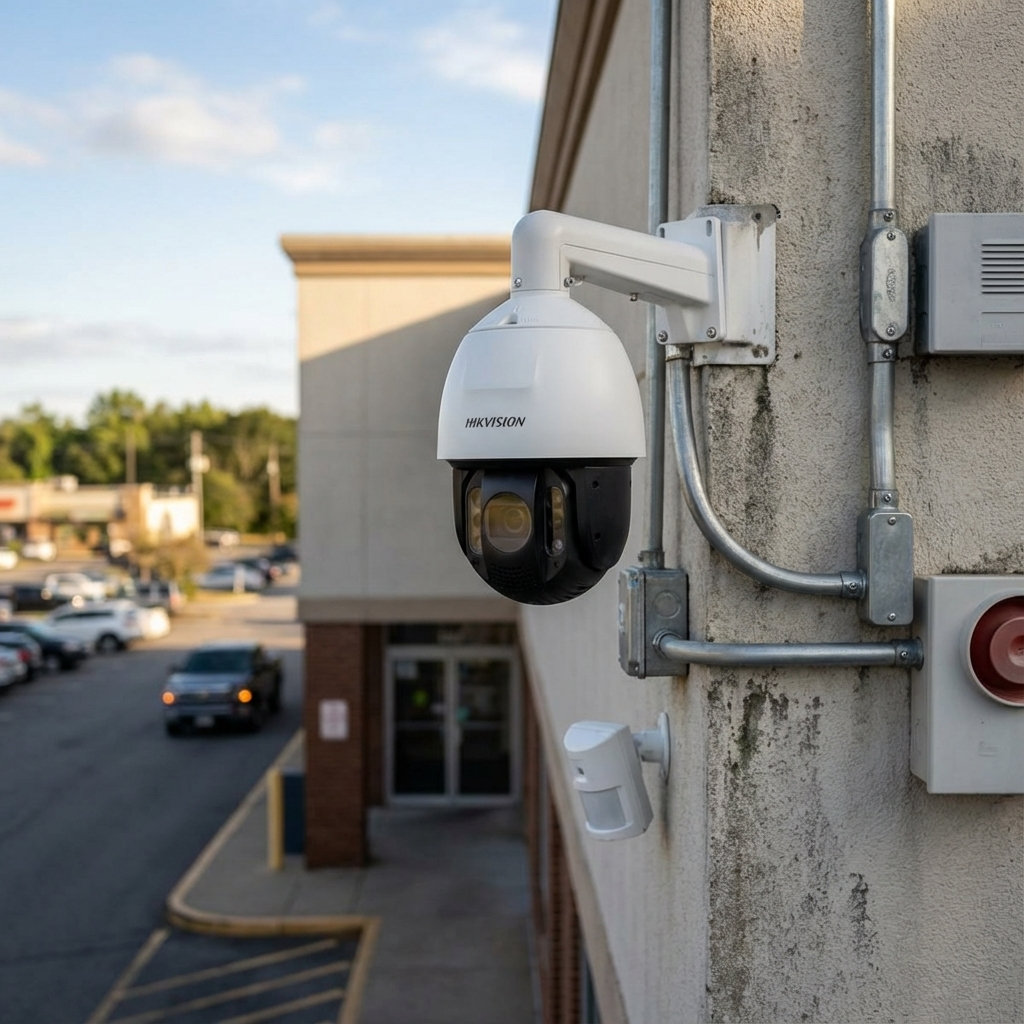 Cámara domo PTZ IP 4 Megapixel HIKVISION, 32X Zoom, 200 mts IR, IP66, Alerta Audible y Luz Estroboscópica, Autoseguimiento 2.0