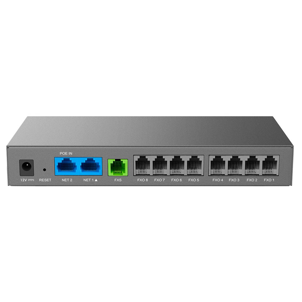 Gateway Análogo a VoIP Grandstream HT881, 8 puertos FXO y 1 puerto FXS, con ruteador integrado
