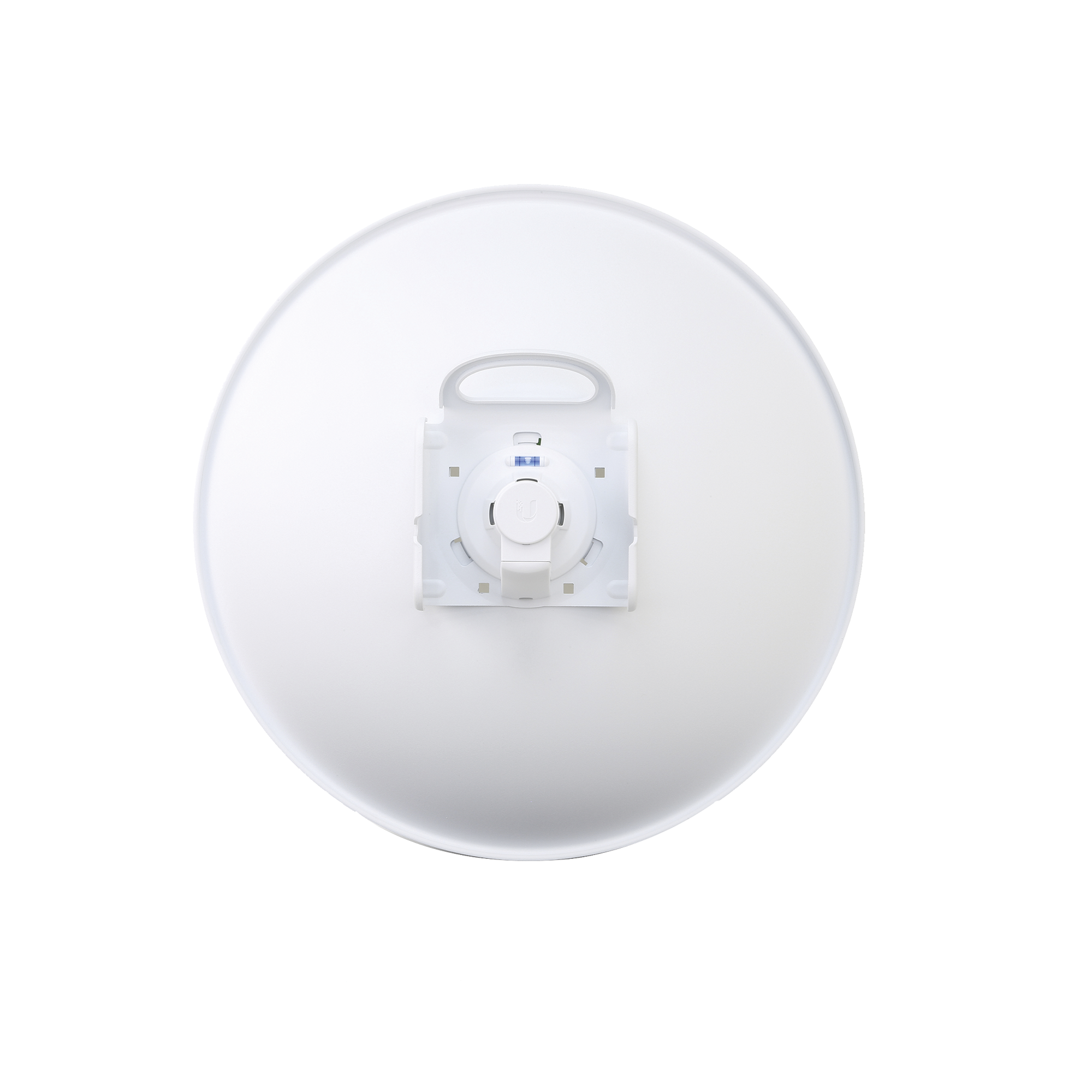 ubiquiti pbe-5ac-gen2 vista trasera con base de montaje posterior para mástil y plato 5ghz exterior
