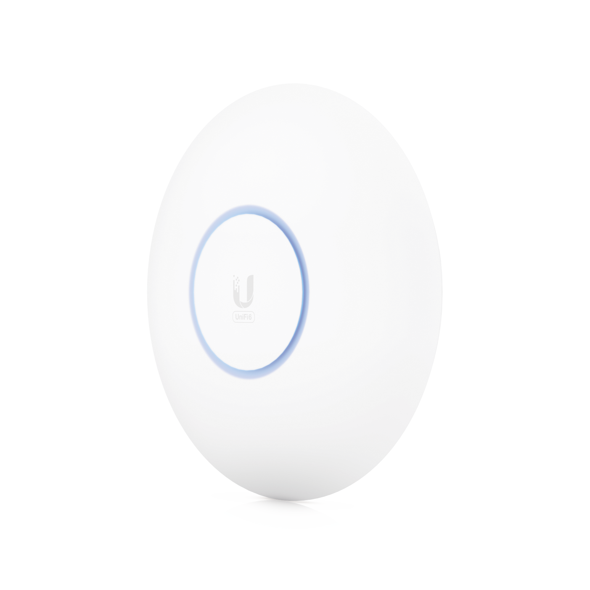 Access point Ubiquiti UniFi U6 PRO WiFi 6 con aro LED azul diseño redondo para techo interior empresarial