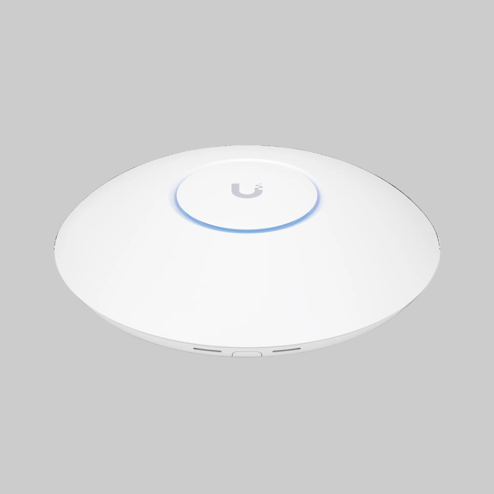 unifi u7 pro max base inferior con diseño de techo y carcasa blanca para redes wifi empresariales