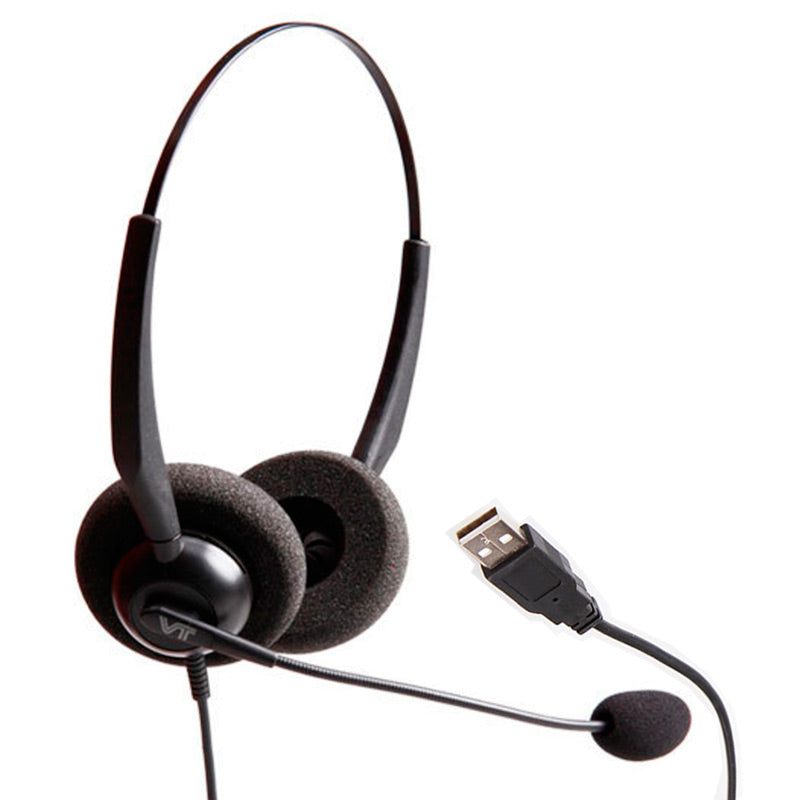 Diadema Binaural Vbet VT1000-Omni-USB-D, Conector USB