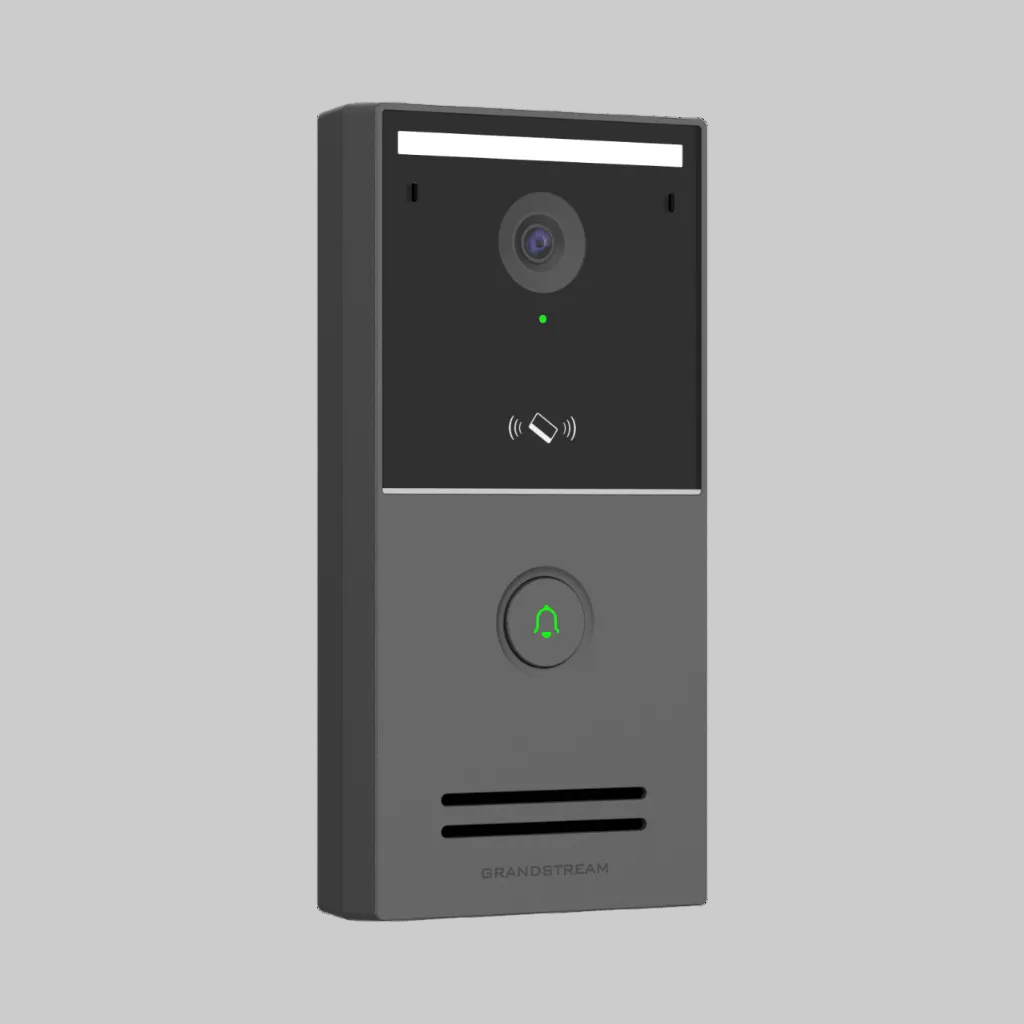 Videoportero IP Grandstream GDS3727 con cámara integrada y lector para acceso en oficinas y negocios