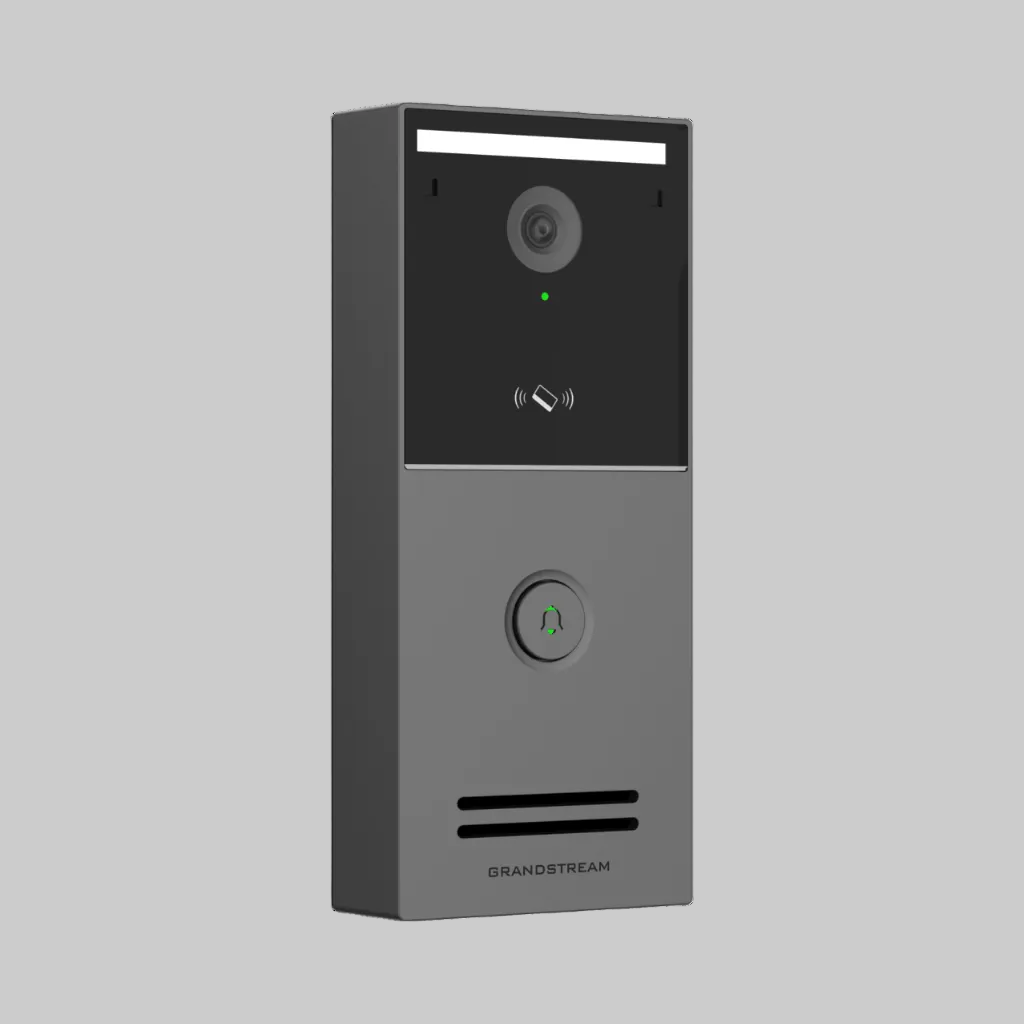 Panel frontal del intercomunicador IP GDS3726: teclado numérico, cámara gran angular 127° y 6 LEDs blancos