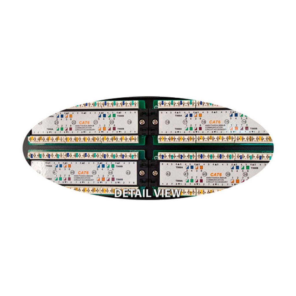 Patch panel de 48 puertos cat 6 para colocar en rack 042-378/48