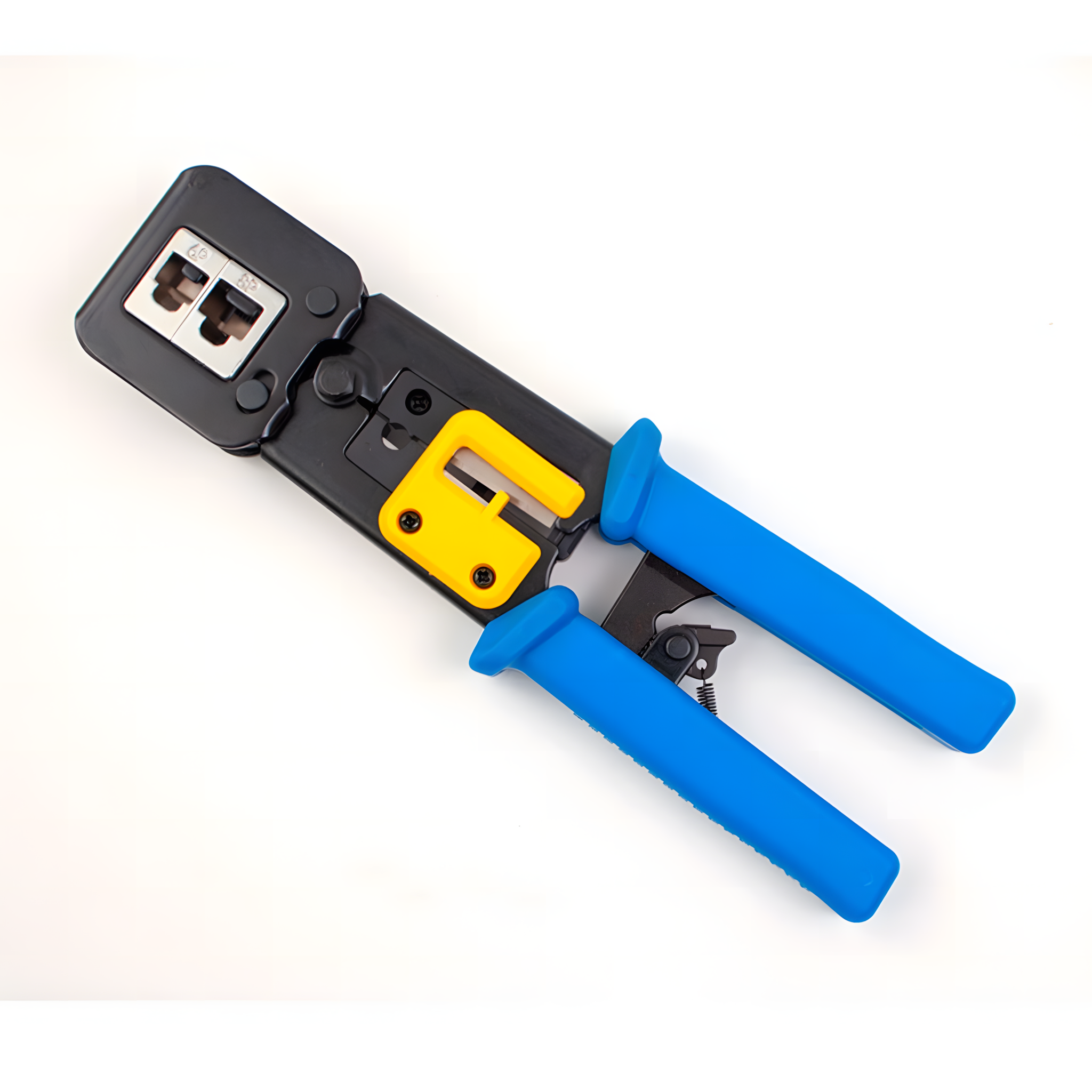 Pinzas Para Rematar Plugs RJ45 Vertical Cable 078-2152/EZC, Para alimentación pasante, corte y pelado incorporada