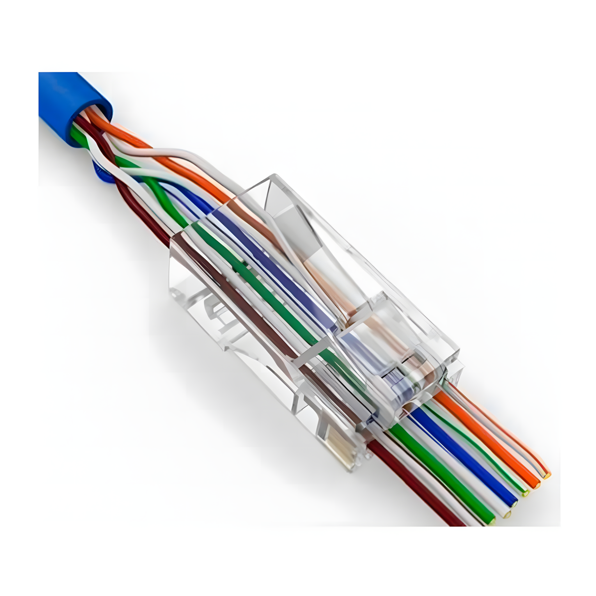 Pinzas Para Rematar Plugs RJ45 Vertical Cable 078-2152/EZC, Para alimentación pasante, corte y pelado incorporada