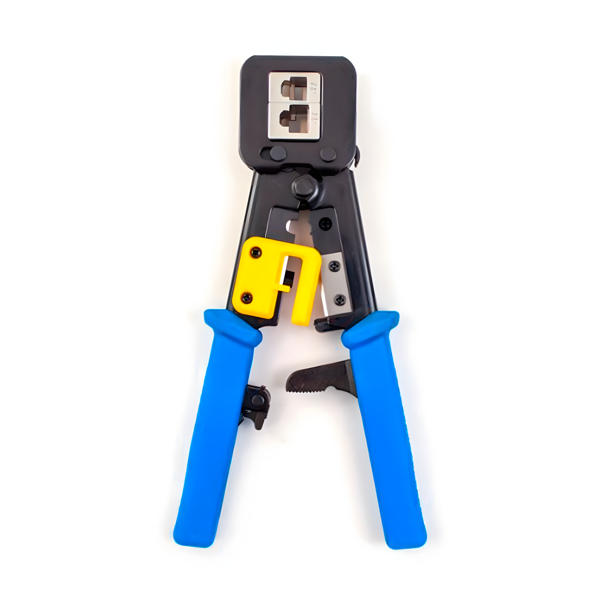 Pinzas Para Rematar Plugs RJ45 Vertical Cable 078-2152/EZC, Para alimentación pasante, corte y pelado incorporada
