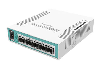 Router Mikrotik CRS106-1C-5S, Cloud Router Switch, 5 Puertos SFP, RouterOS, Licencia Nivel 5