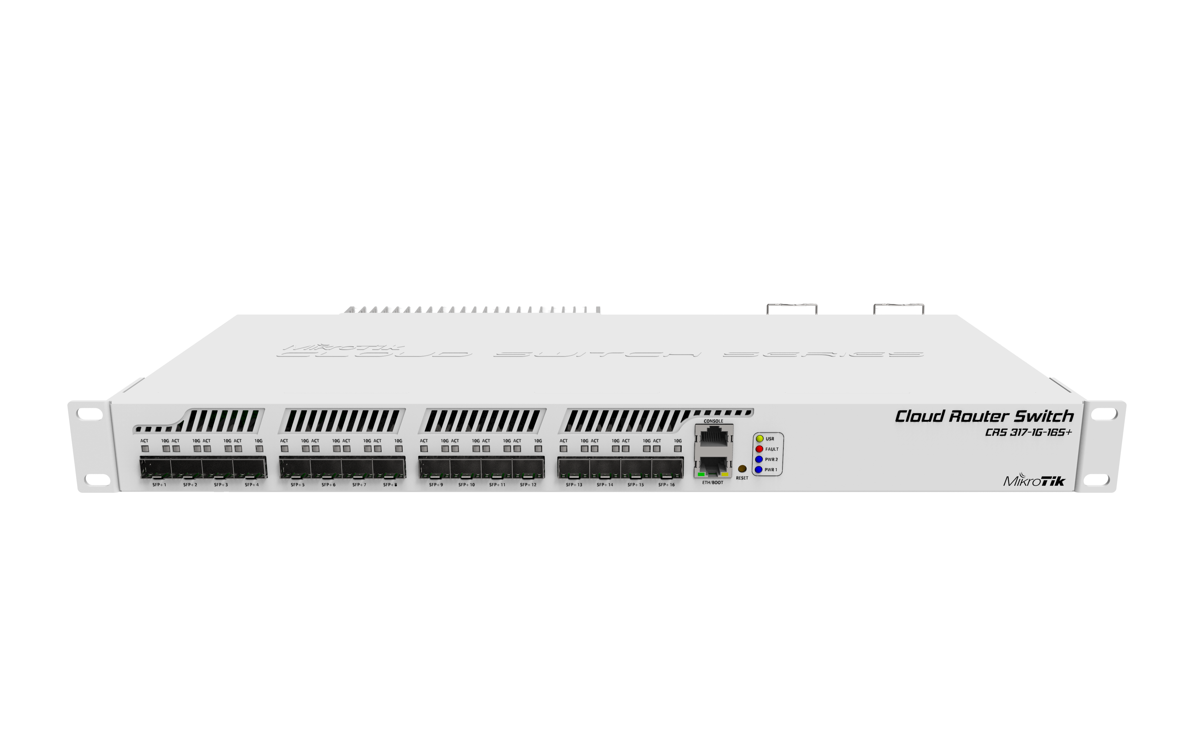 Router + Switch Mikrotik CRS317-1G-16S+RM, 16 Puertos SFP+, 1GB RAM RouterOS