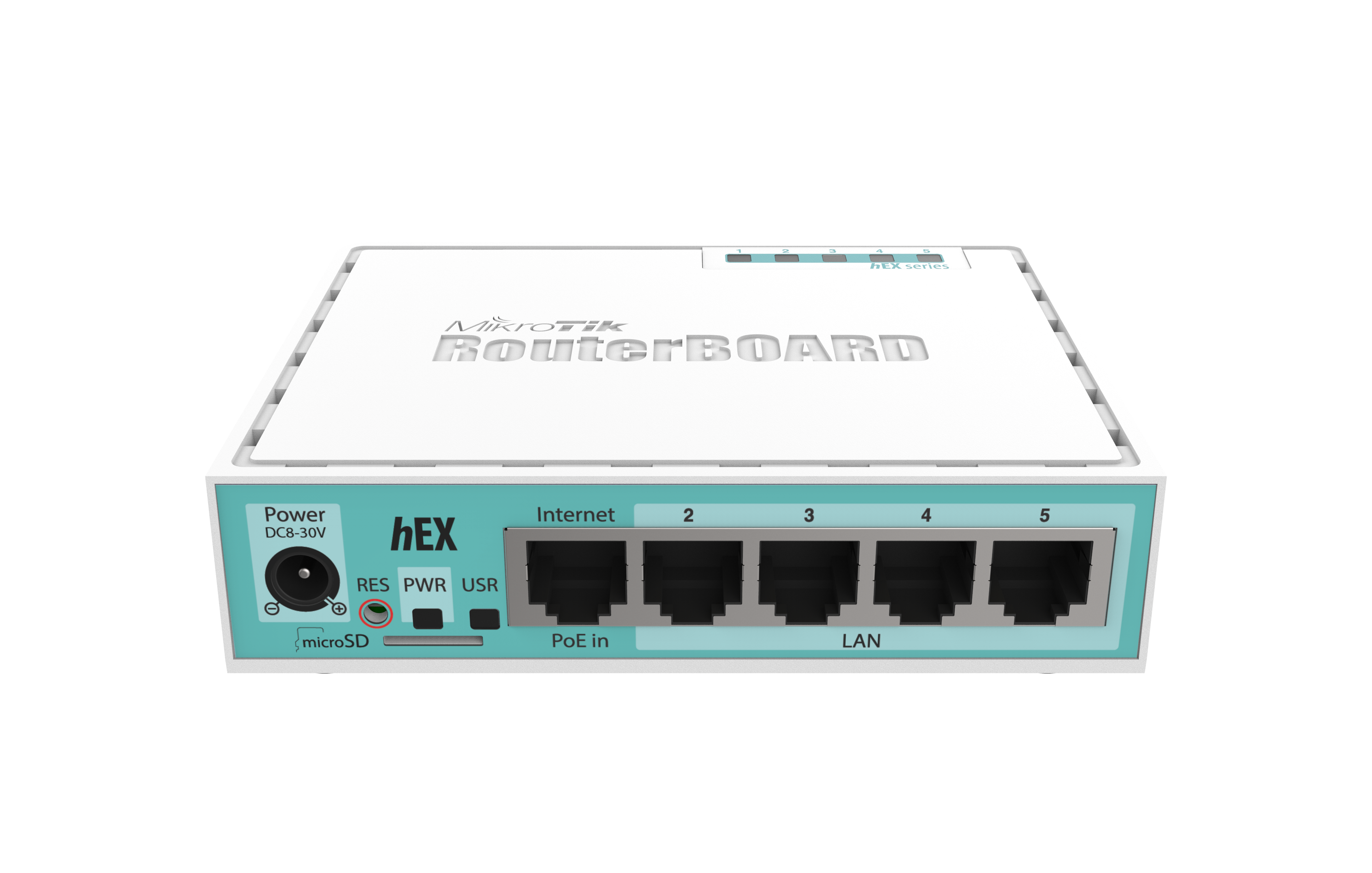 Router Mikrotik RB750Gr3, hEX RouterBoard, Blanco Y Turquesa Lic Niv 4