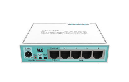 Router Mikrotik RB750Gr3, hEX RouterBoard, Blanco Y Turquesa Lic Niv 4