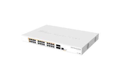 Switch PoE Mikrotik CRS328-24P-4S+RM, 24 puertos EthGb y 4 SFP+ RouterOS Licencia nivel 5