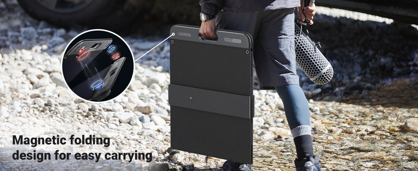 Panel Solar Plegable 100W Ugreen 15113 - Alta Eficiencia Portátil