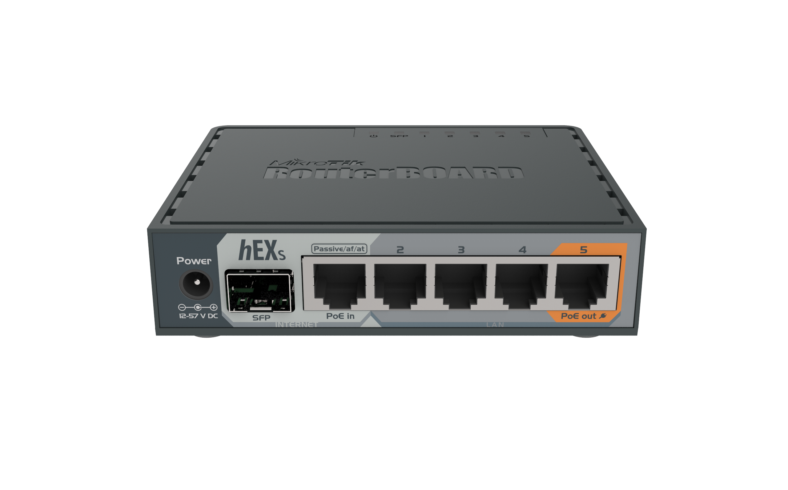 Router Mikrotik RB760iGS, RouterBoard hEX S, 5 EthGb SFP 880Mhz CPU dual 256MB RAM