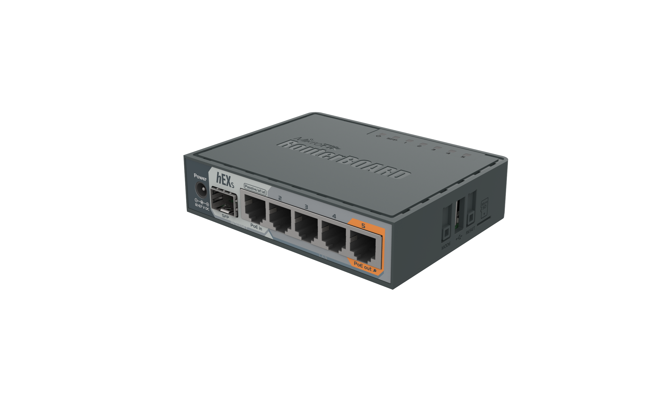 Router Mikrotik RB760iGS, RouterBoard hEX S, 5 EthGb SFP 880Mhz CPU dual 256MB RAM