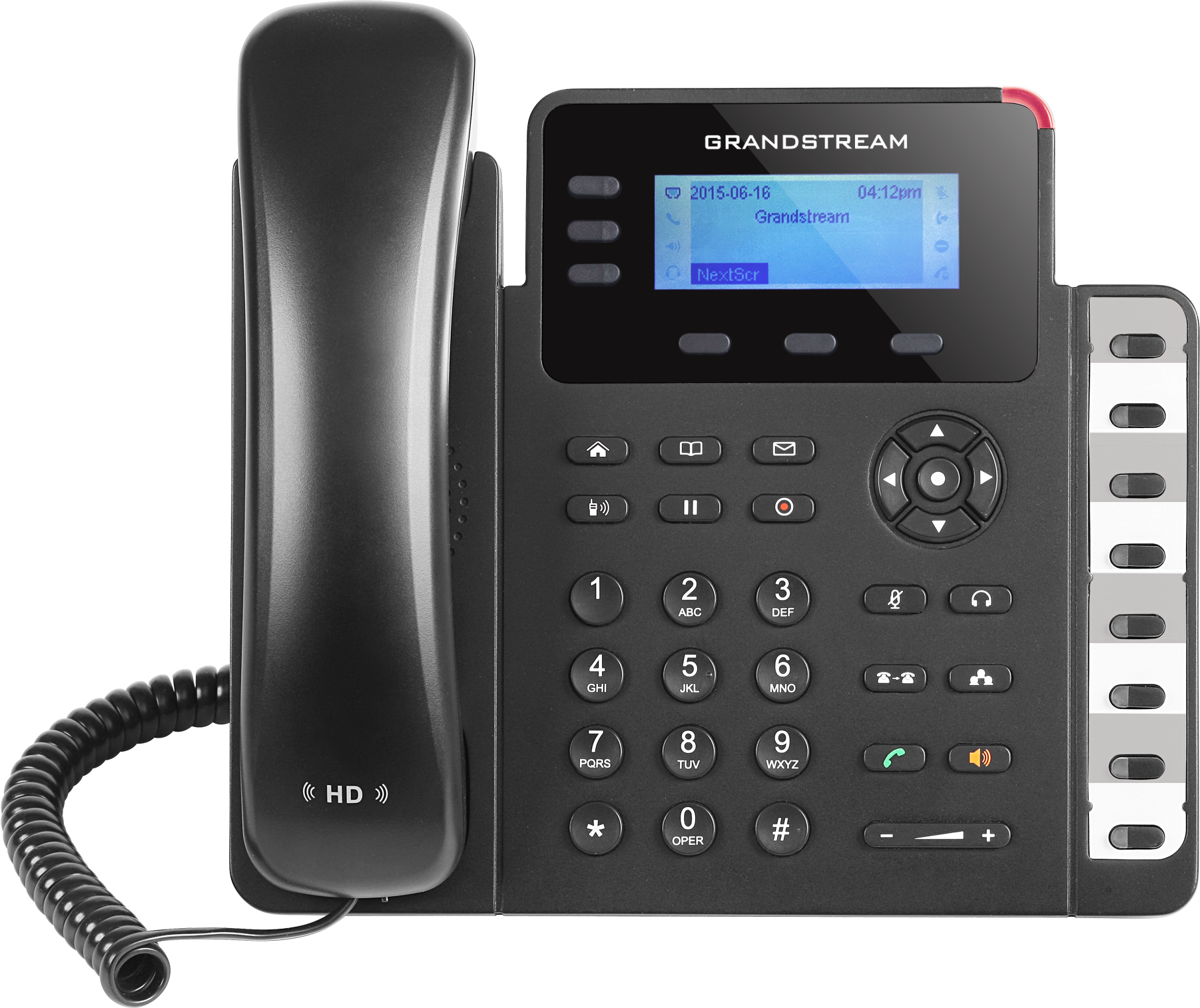 Teléfono IP HD Grandstream GXP1630, 3 Líneas SIP, PoE, GigaEth
