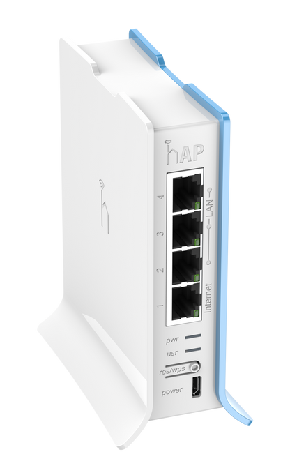 Router Mikrotik RB941-2nD-TC Hap Lite, Routeboard Azul Y Blanco 5v, Wi-Fi, Licencia Nivel 4