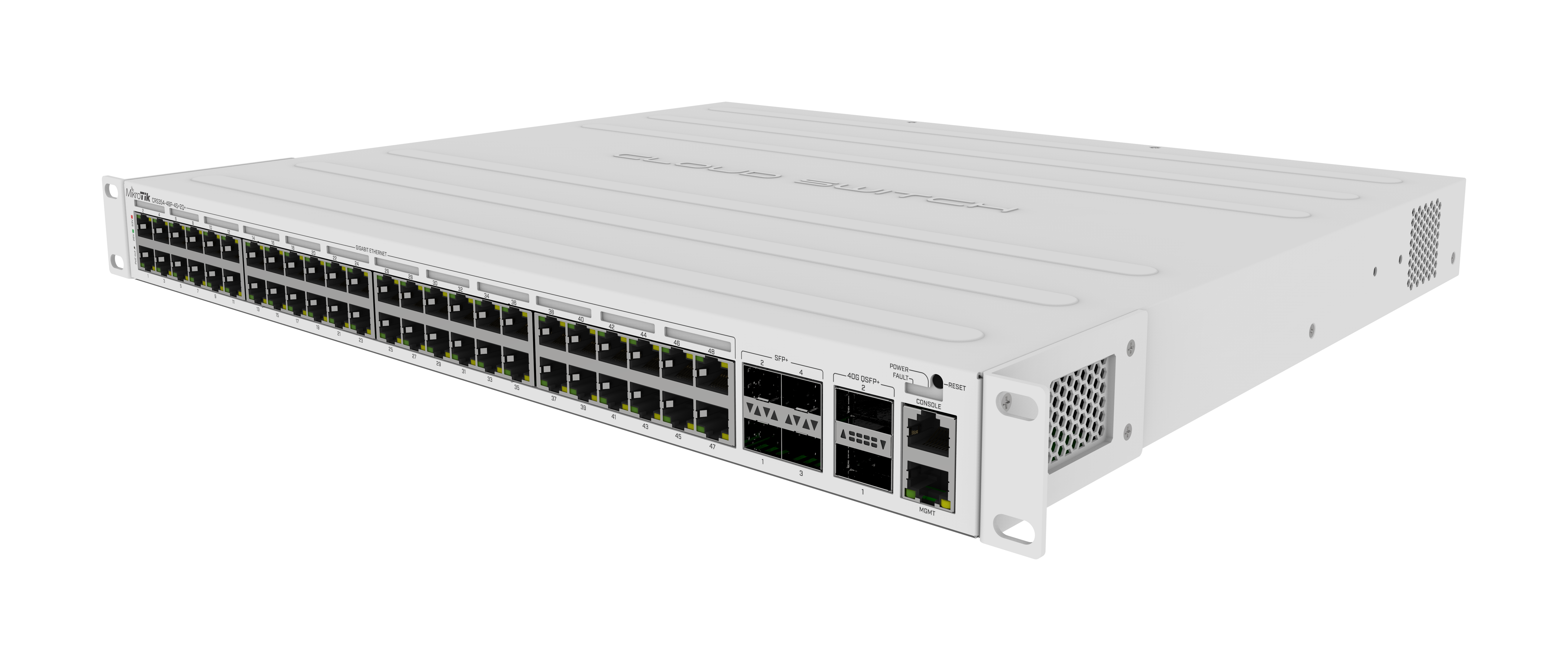 Switch PoE Mikrotik CRS354-48P-4S+2Q+RM, 48 puertos GbEth, Capa3, 4 puertos SFP+ y 2 puertos QSFP de 40G