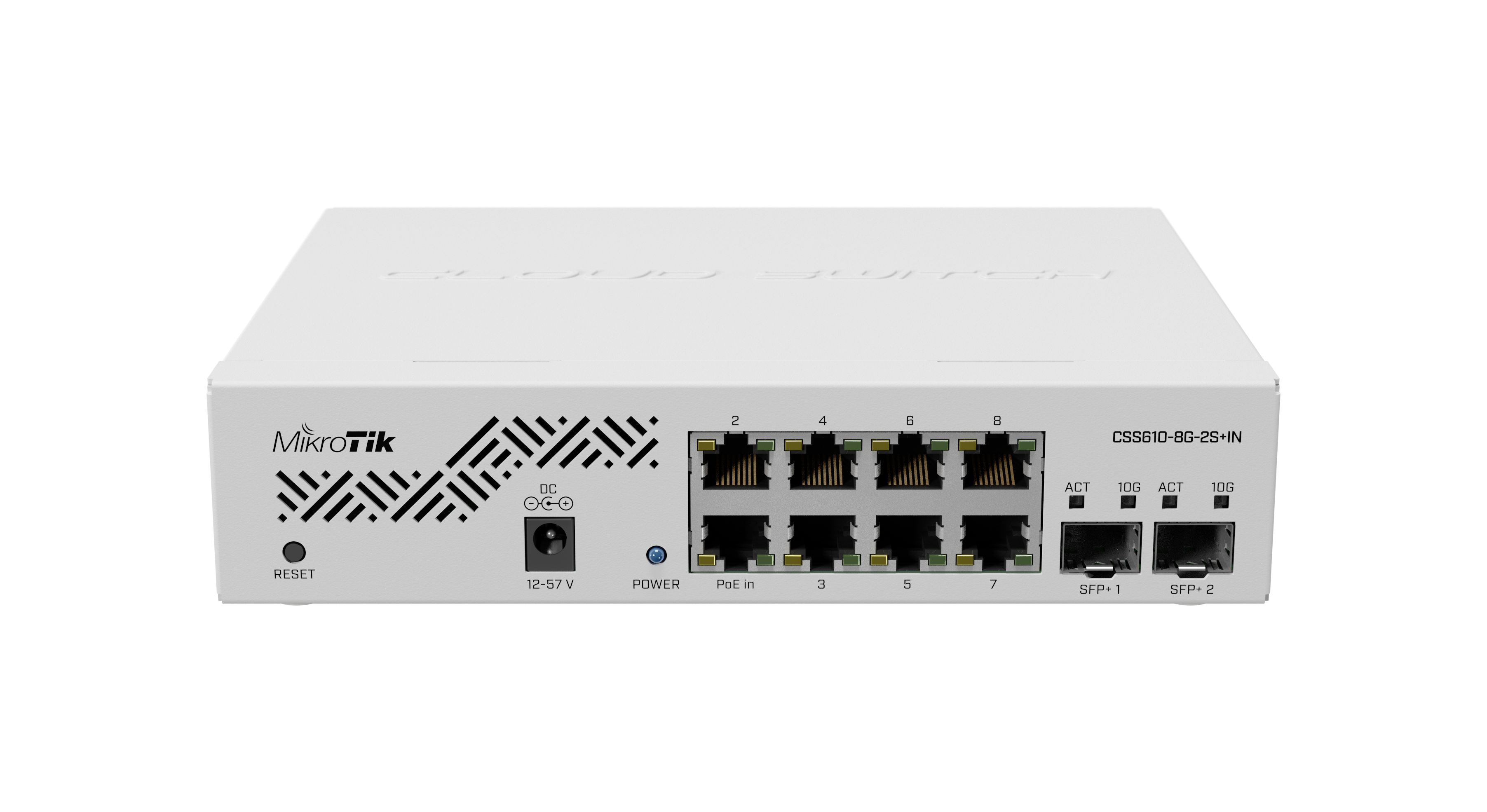 Switch Administrable Mikrotik CSS610-8G-2S+IN, 8 puertos GigaEth, 2 puertos SFP+ 10G