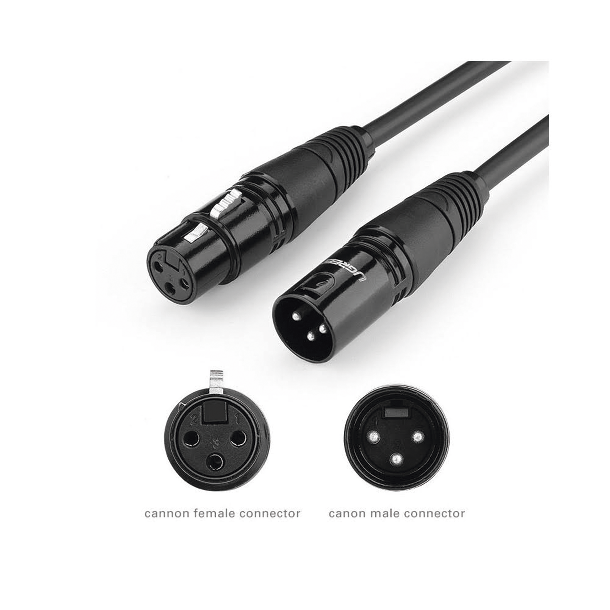 Cable audio XLR Ugreen 15 metros cobre sin oxígeno alta fidelidad
