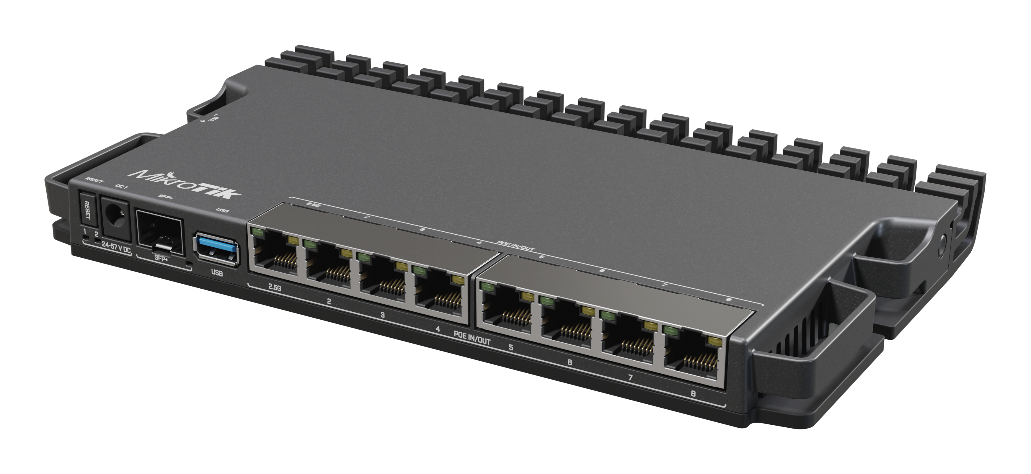 Ruteador Mikrotik Ruteador RB5009UPr+S+IN, PoE 8 puertos GEth PoE In/out, 1 puerto 10G SFP+, RouterOS v7