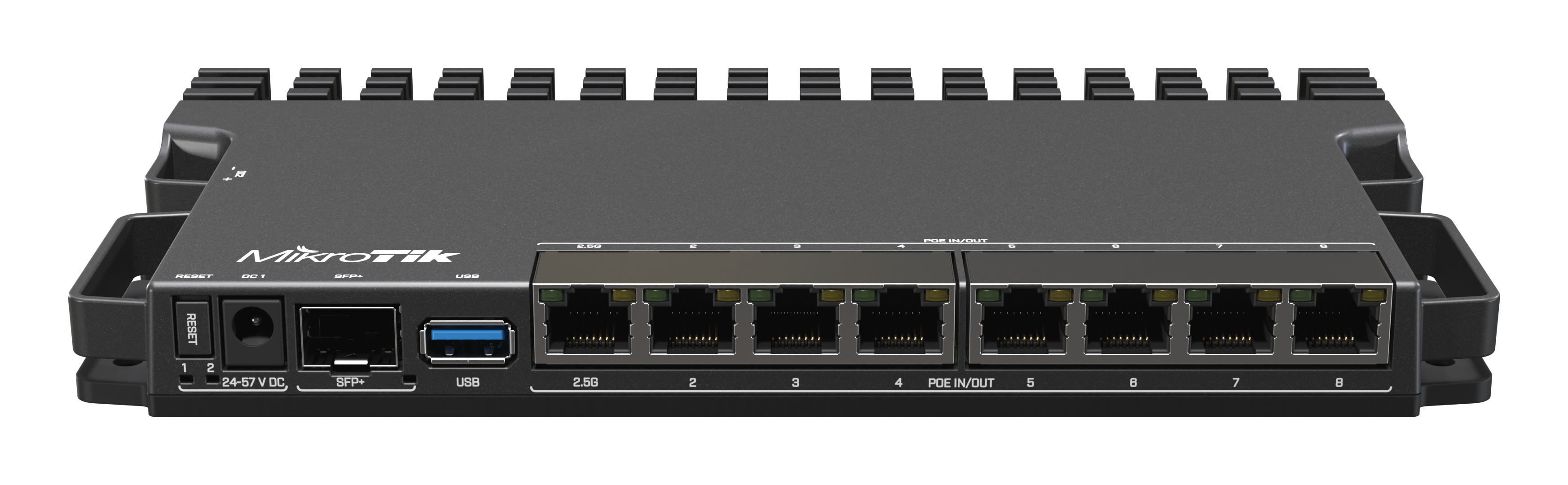 Ruteador Mikrotik Ruteador RB5009UPr+S+IN, PoE 8 puertos GEth PoE In/out, 1 puerto 10G SFP+, RouterOS v7