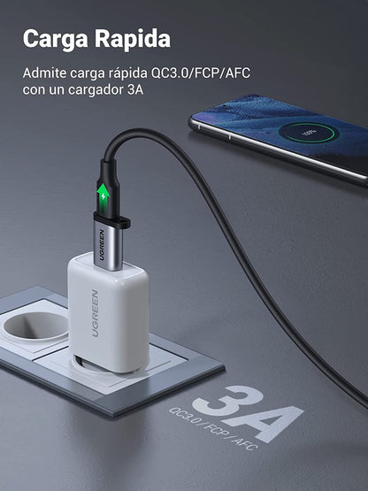 Adaptador USB-C Ugreen especificaciones técnicas 5Gbps 3A chip VL160