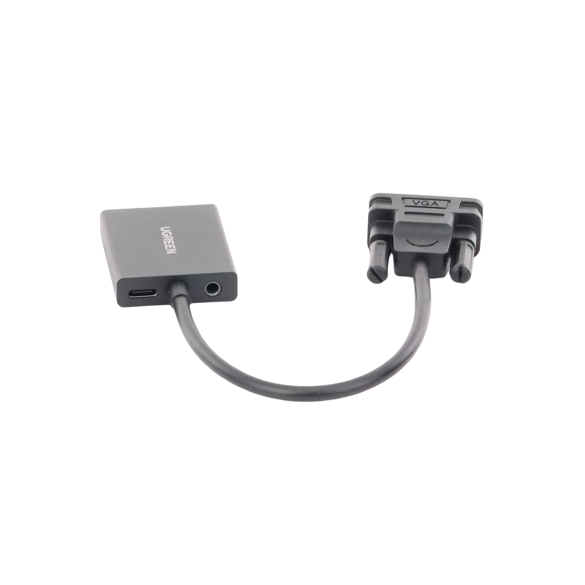 Convertidor VGA a HDMI Ugreen 1080p conectando PC antigua a monitor HDMI moderno
