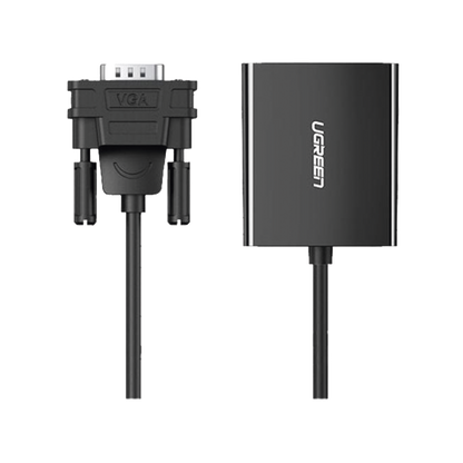 Adaptador VGA a HDMI Ugreen 1080p 60Hz con puerto audio 3.5mm y cable USB