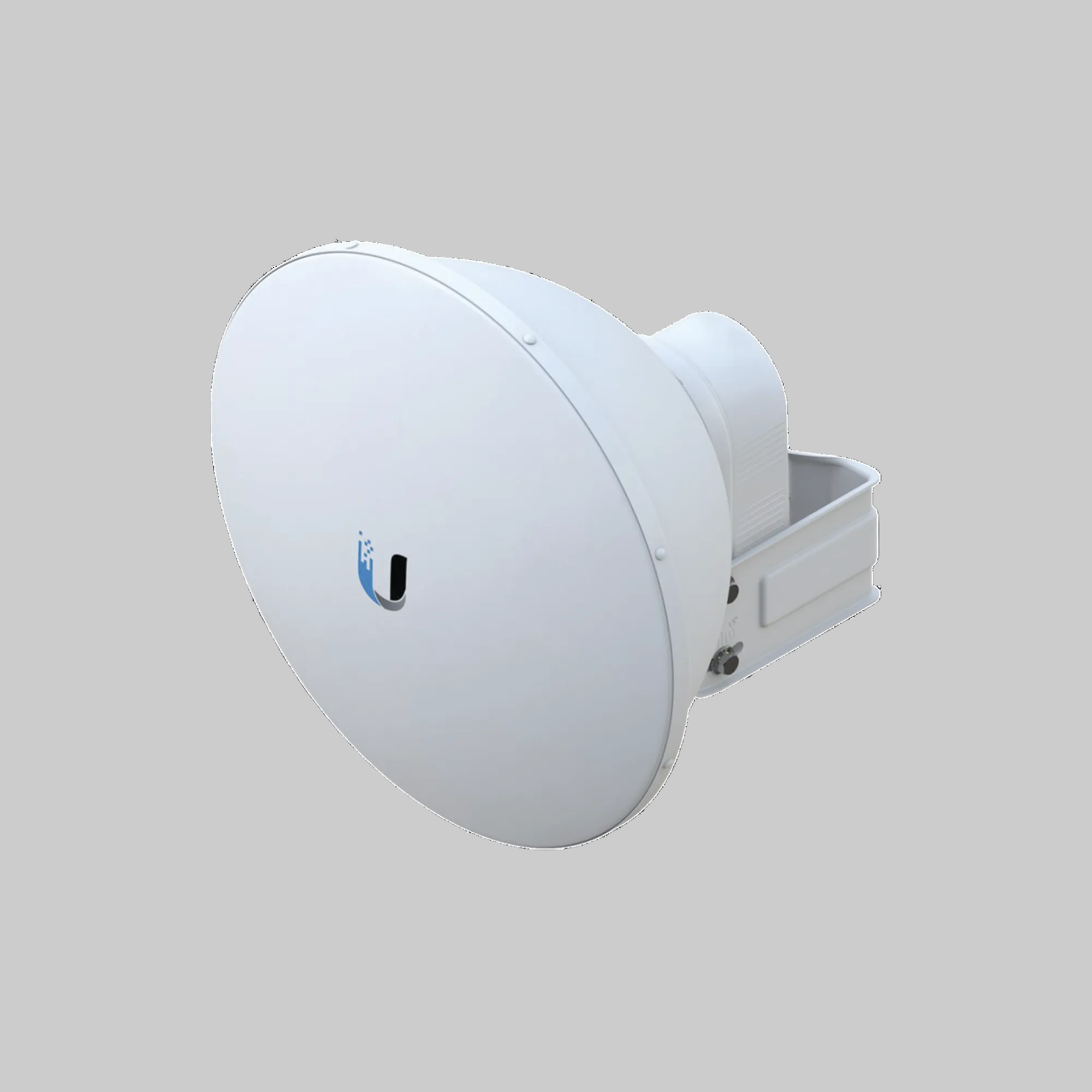 Antena airFiber 5GHz 23 dBi con reflector circular y radio integrado para enlaces inalámbricos de alta capacidad