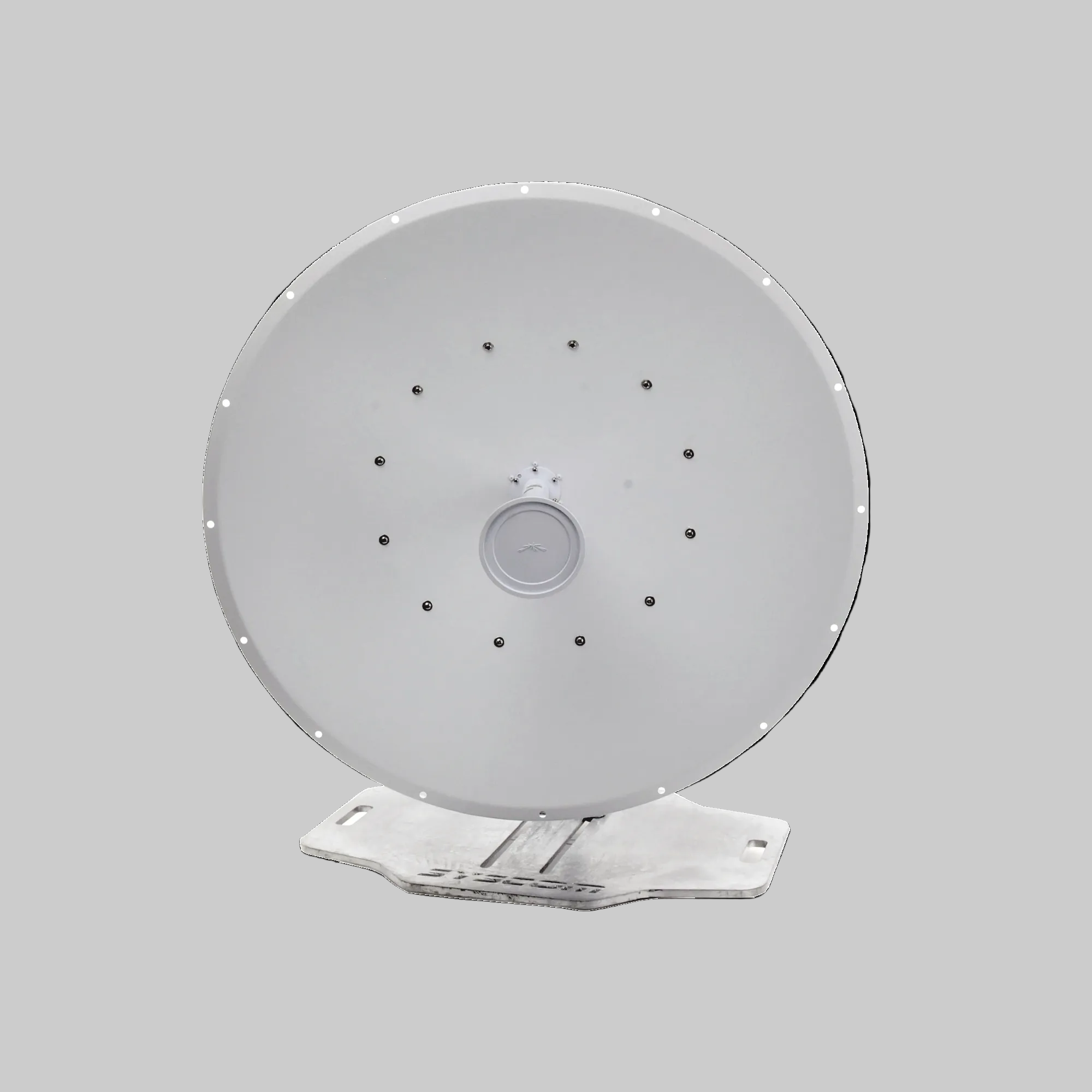 Antena direccional airFiber 34 dBi Ubiquiti con reflector parabólico blanco para enlaces inalámbricos de larga distancia