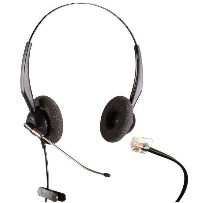 Diadema Binaural Vbet VT3000D-ST-RJ9-03, Conector Rj9 para Grandstream, Yealink y snom