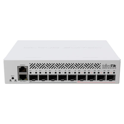 Router + Switch Mikrotik CRS310-1G-5S-4S+IN, 5 puertos SFP de 1Gbps y 4 SFP+ de 10Gbps, RouterOS nivel 5