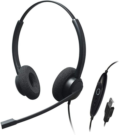 Diadema Binaural Addasound CRYSTAL SR2732, Con Control Mute y Vol, USB
