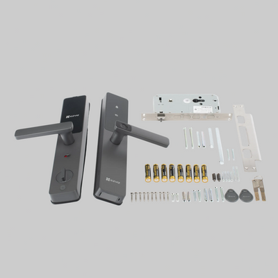 kit de instalacion cerradura ezviz con componentes completos para montaje en puerta y configuracion rapida