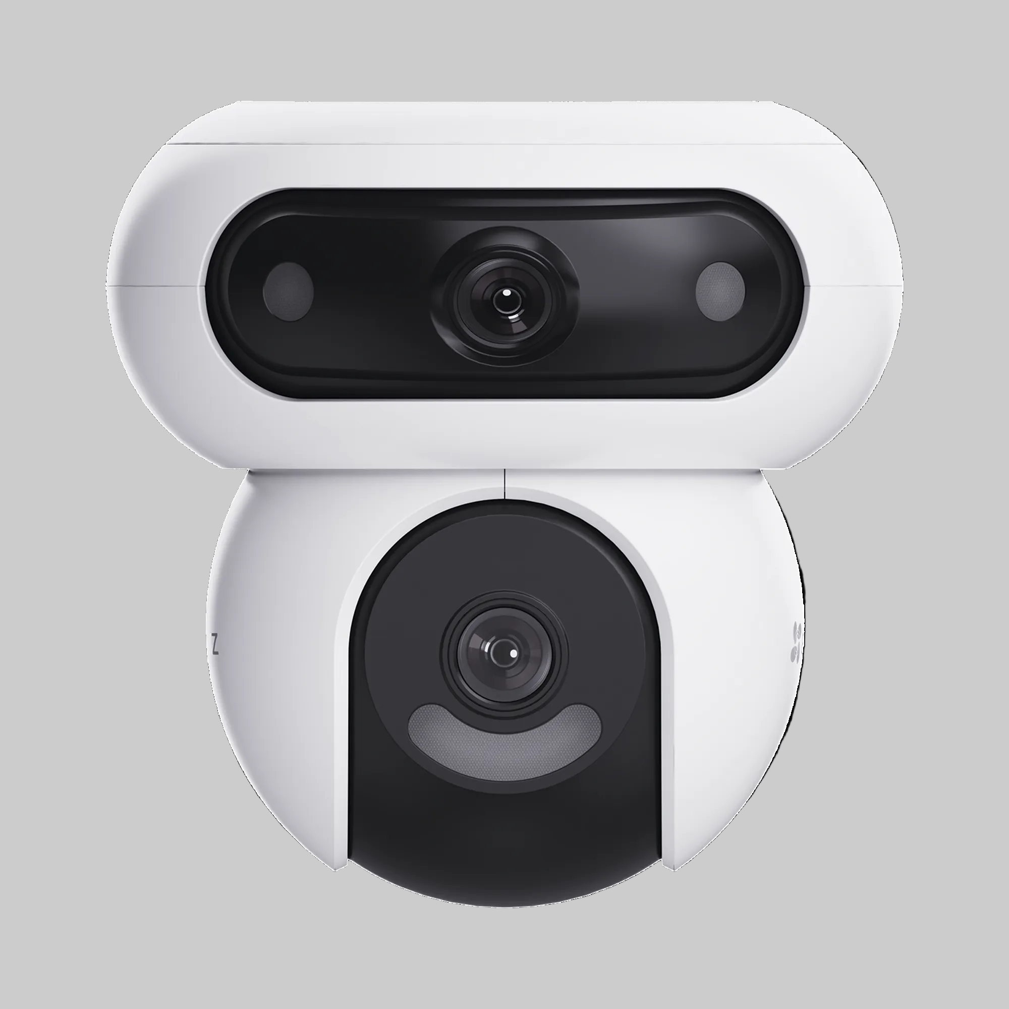 camara ezviz h90 exterior wifi con doble lente frontal negro en cuerpo blanco para vigilancia con vision nocturna a color