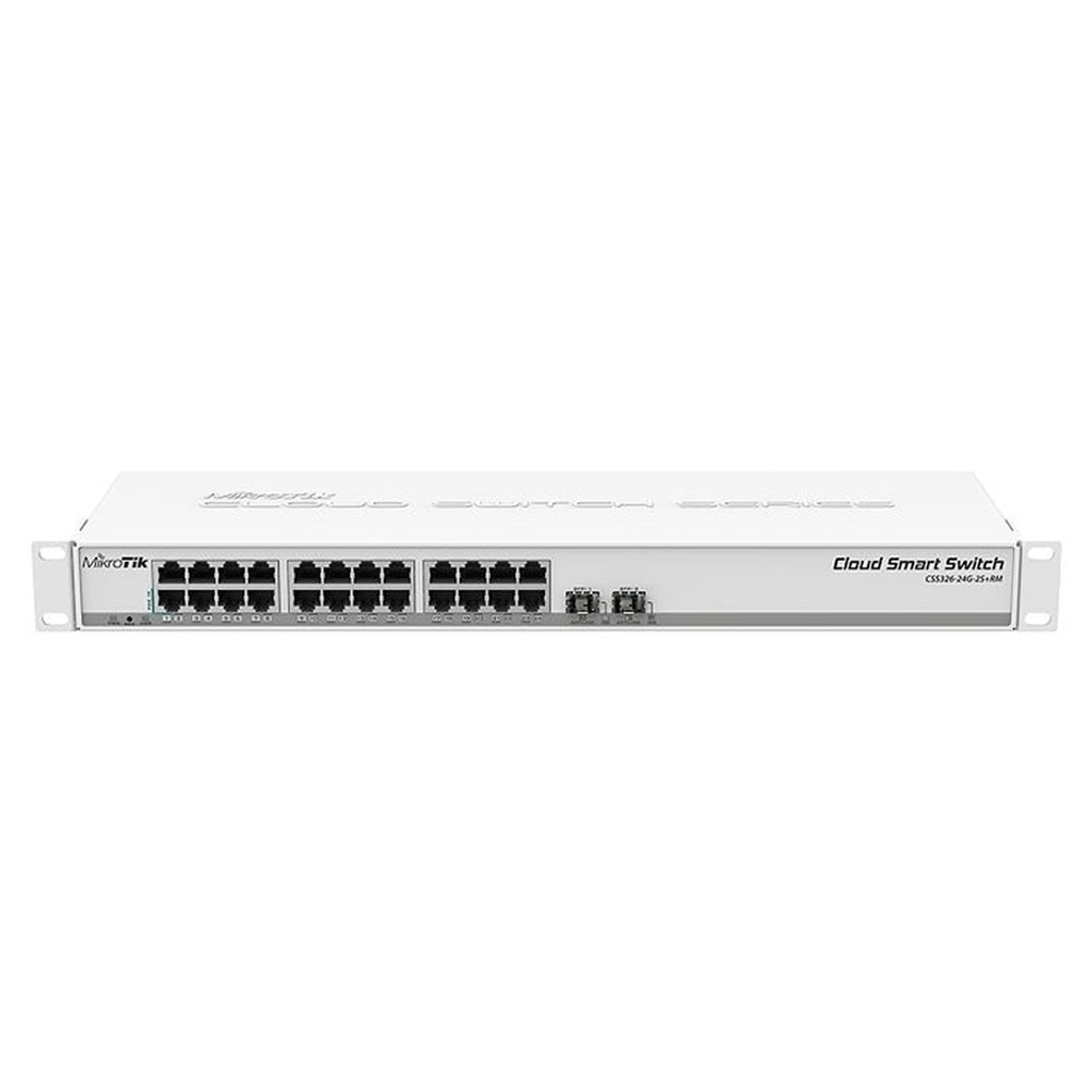 Switch Smart Capa 2 Mikrotik CSS326-24G-2S+RM , 24 Eth Gb 2 Sfp+ P/rack