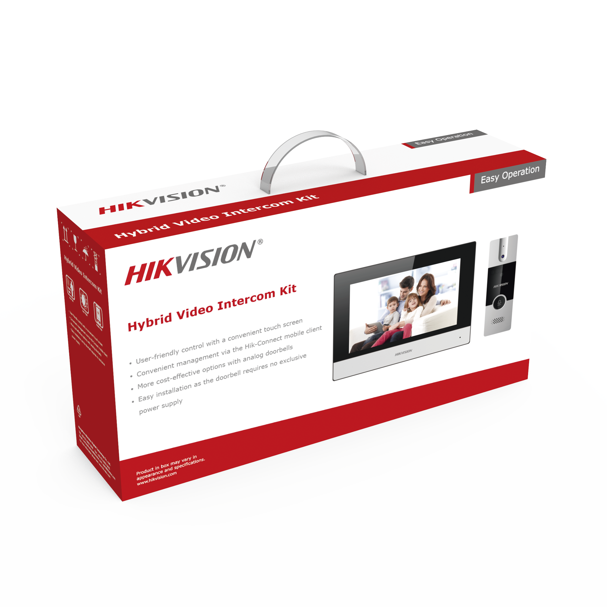 Kit de Videoportero Híbrido de Plastico HIKVISION DS-KIS302-P, IP a 4 Hilos, Monitor WiFi, Expandible a Mas Equipos